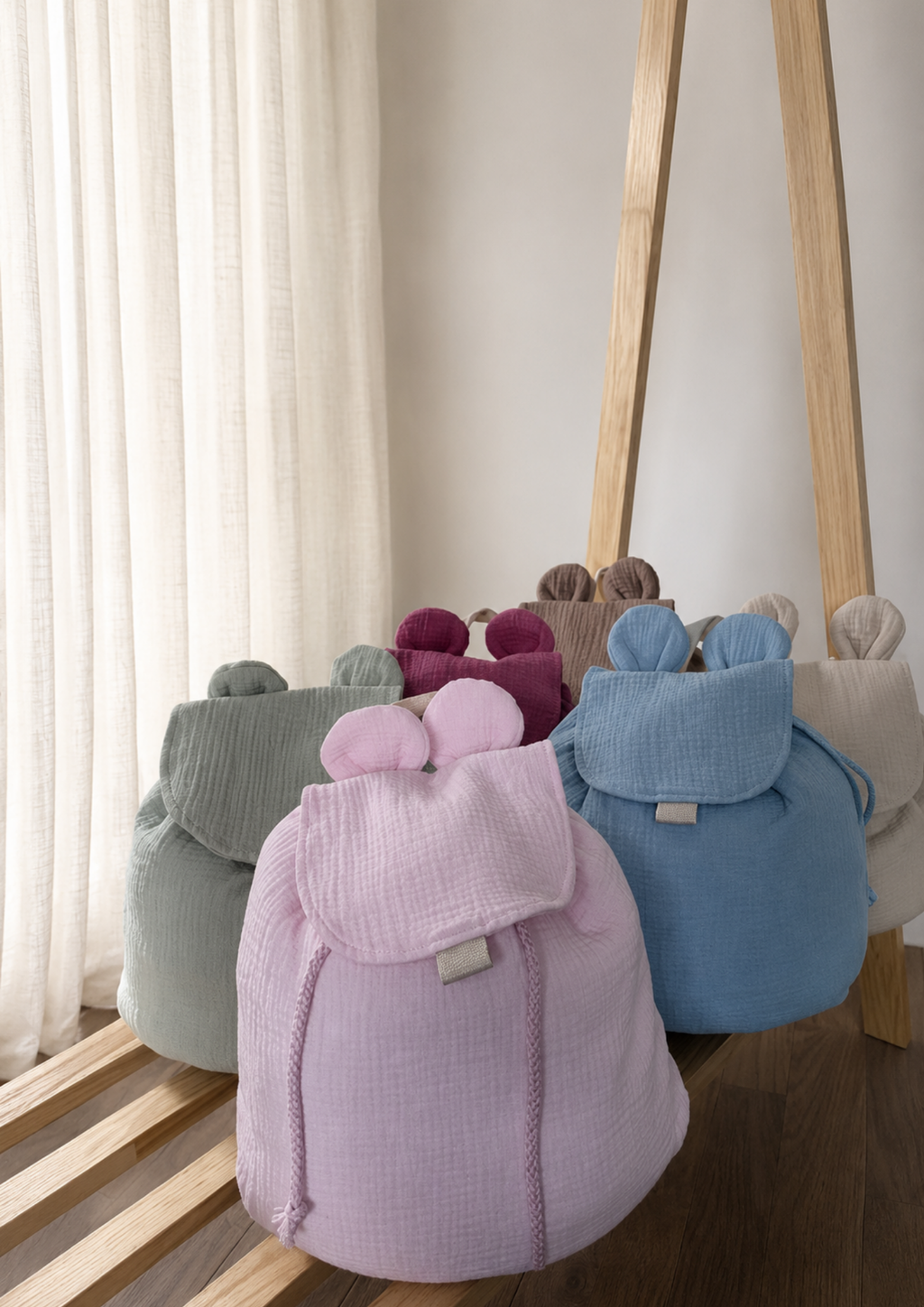 Sac à dos en gaze de coton personnalisé