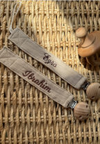 Attache-tétine personnalisée en gaze de coton