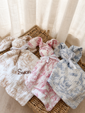 Doudou lapin Safari personnalisé en gaze de coton