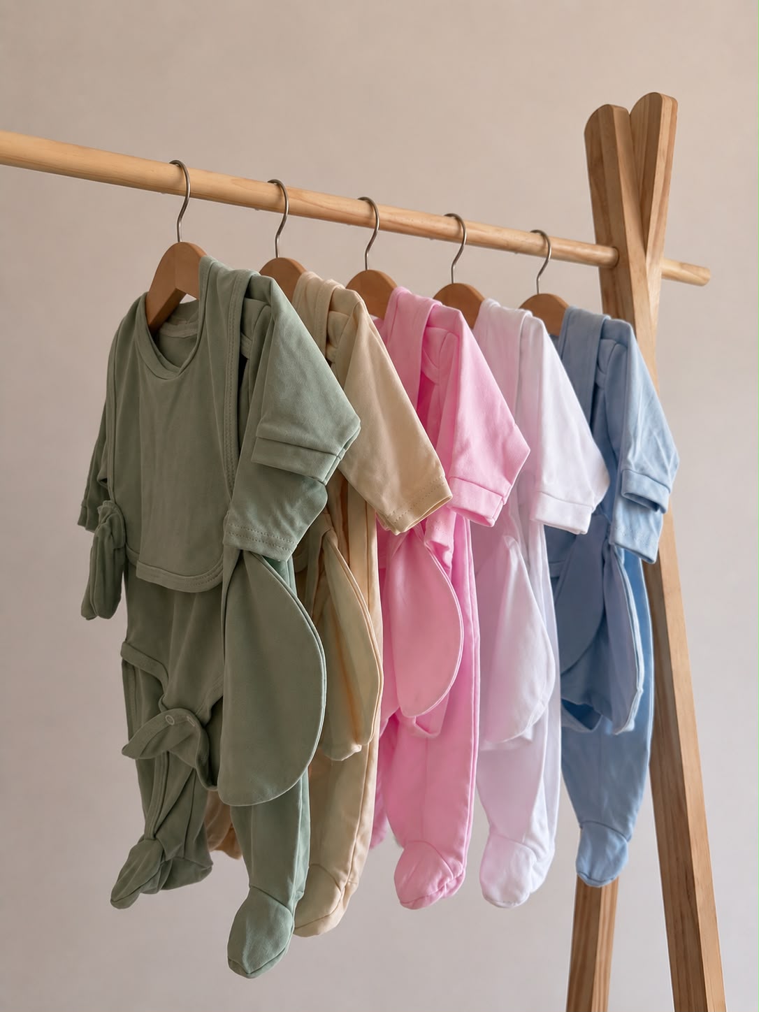 Ensemble naissance coton 5 pièces personnalisé