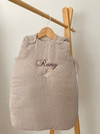 Gigoteuse gaze de coton personnalisée - Vichy beige